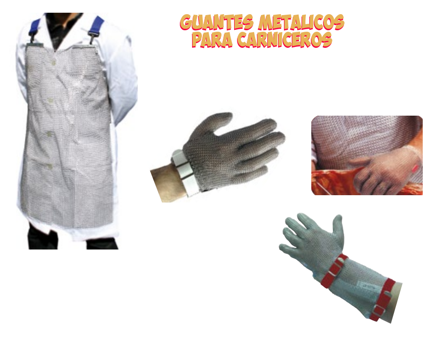 Guantes de carnicero de malla metálica